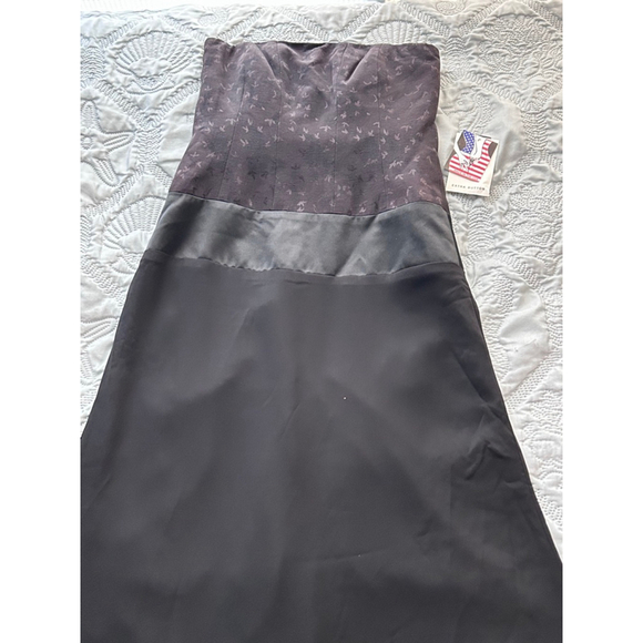 Nicole Miller Black Strapless Evening Gown Dress Size 0 NWT - Picture 8 of 16